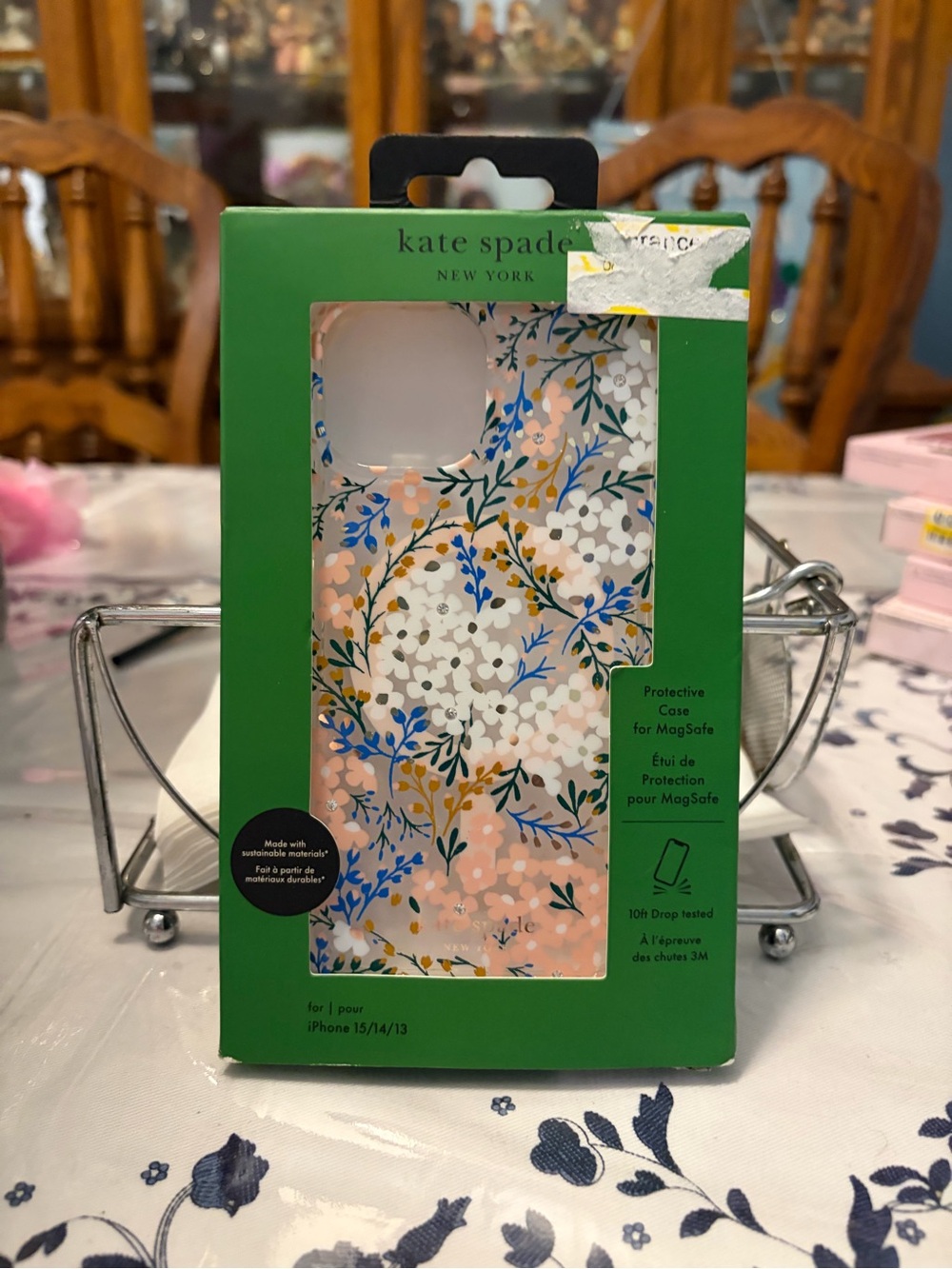kate spade Floral MagSafe iPhone Case — Pink, Blue, White for IPhone 15, 14 & 13